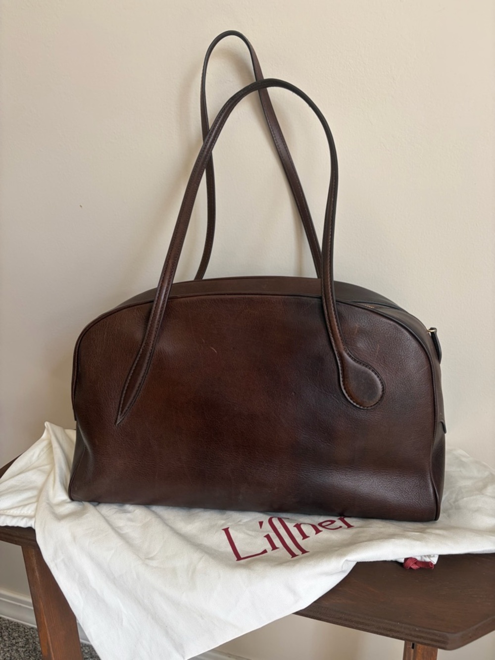 Liffner Bowling Bag in Dark Brown - Picture 7 of 14
